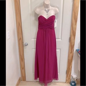 Fuchsia Bridesmaid Dress / Size 14 / Strapless